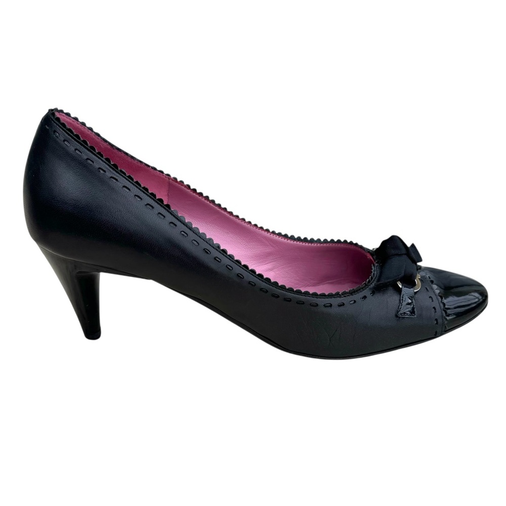 Salvatore Ferragamo Patent Gancini Heels Bow Detail Black - Picture 9 of 14